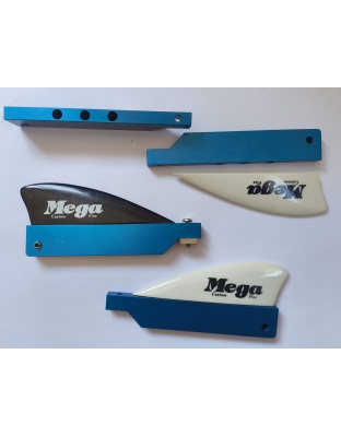 Wakeboard / kite board fin sets and adaptors